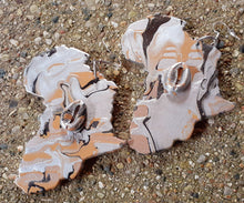 Load image into Gallery viewer, Abstract handpainted Africa Earrings