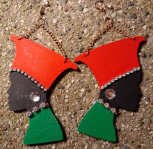 Load image into Gallery viewer, Beautiful Handpainted RBG Queen Earrings