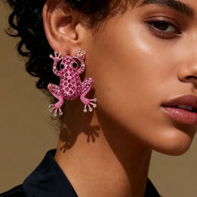 Load image into Gallery viewer, Frog Electroplated Drop Earrings