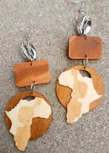 Load image into Gallery viewer, Handmade Afrocentric Wooden Earrings