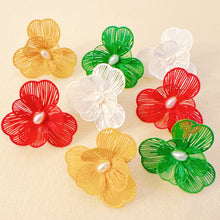 Load image into Gallery viewer, Princess Pearl Centered Flower Earrings