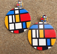 Load image into Gallery viewer, Pop Art Plexi Glass Wooden Earrings