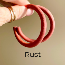 Load image into Gallery viewer, Round Hoops | Pick Your Size | Handcrafted Polymer Clay Earrings