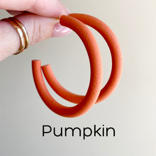 Load image into Gallery viewer, Round Hoops | Pick Your Size | Handcrafted Polymer Clay Earrings
