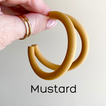 Load image into Gallery viewer, Round Hoops | Pick Your Size | Handcrafted Polymer Clay Earrings
