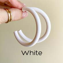 Load image into Gallery viewer, Round Hoops | Pick Your Size | Handcrafted Polymer Clay Earrings