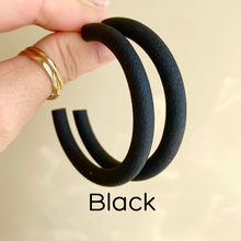 Load image into Gallery viewer, Round Hoops | Pick Your Size | Handcrafted Polymer Clay Earrings
