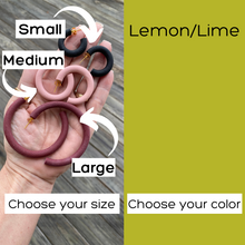 Load image into Gallery viewer, Round Hoops | Pick Your Size | Handcrafted Polymer Clay Earrings