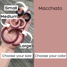 Load image into Gallery viewer, Round Hoops | Pick Your Size | Handcrafted Polymer Clay Earrings