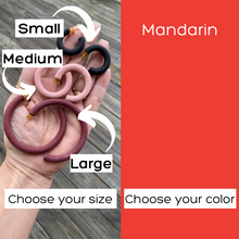 Load image into Gallery viewer, Round Hoops | Pick Your Size | Handcrafted Polymer Clay Earrings