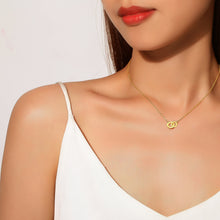 Load image into Gallery viewer, 925 Sterling Silver Simple Interlock Necklace