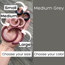 Load image into Gallery viewer, Round Hoops | Pick Your Size | Handcrafted Polymer Clay Earrings