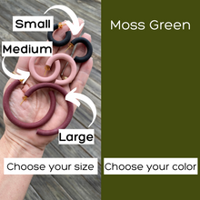Load image into Gallery viewer, Round Hoops | Pick Your Size | Handcrafted Polymer Clay Earrings
