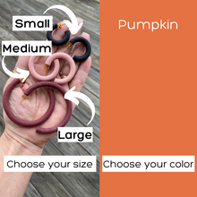 Load image into Gallery viewer, Round Hoops | Pick Your Size | Handcrafted Polymer Clay Earrings