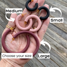 Load image into Gallery viewer, Round Hoops | Pick Your Size | Handcrafted Polymer Clay Earrings