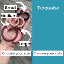 Load image into Gallery viewer, Round Hoops | Pick Your Size | Handcrafted Polymer Clay Earrings