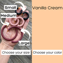 Load image into Gallery viewer, Round Hoops | Pick Your Size | Handcrafted Polymer Clay Earrings