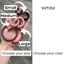 Load image into Gallery viewer, Round Hoops | Pick Your Size | Handcrafted Polymer Clay Earrings