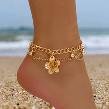 Load image into Gallery viewer, Women's Anklet with Flowers Pattern
