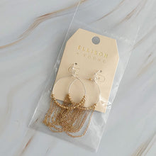 Load image into Gallery viewer, Chain Drapes Two Tone Earrings
