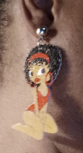 Load image into Gallery viewer, Black Betty Boop Wooden Afrocentric Earrings
