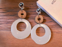Load image into Gallery viewer, Chunky acrylic clip on hoop earrings
