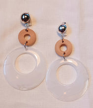 Load image into Gallery viewer, Chunky acrylic clip on hoop earrings
