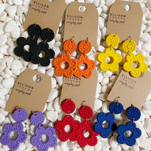 Load image into Gallery viewer, Daisy Drop Game Day Earrings
