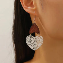 Load image into Gallery viewer, Ethnic Style Heart Shape Drop Earrings
