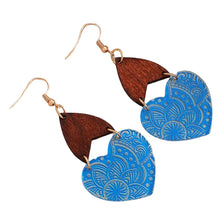 Load image into Gallery viewer, Ethnic Style Heart Shape Drop Earrings
