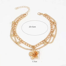 Load image into Gallery viewer, Women's Anklet with Flowers Pattern
