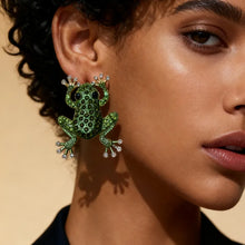 Load image into Gallery viewer, Frog Electroplated Drop Earrings
