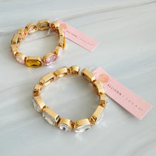 Load image into Gallery viewer, Golden Glow Stretch Bracelet – Faceted Stones for Subtle Elegance
