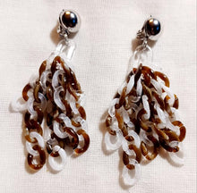Load image into Gallery viewer, Handmade Acrylic Chain Clip On Earrings
