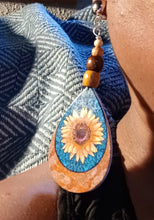 Load image into Gallery viewer, Handmade boho wooden earrings
