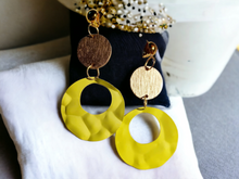 Load image into Gallery viewer, Handmade hammered hoop earrings new

