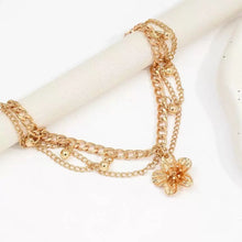 Load image into Gallery viewer, Women's Anklet with Flowers Pattern
