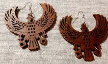 Load image into Gallery viewer, Horus with The Ankh Wooden Earrings
