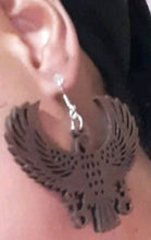 Load image into Gallery viewer, Horus with The Ankh Wooden Earrings
