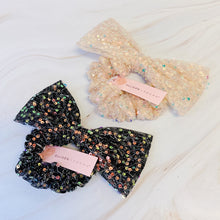 Load image into Gallery viewer, Shimmer Lover Bow Hair Scrunch

