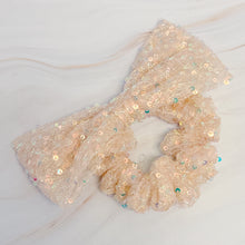 Load image into Gallery viewer, Shimmer Lover Bow Hair Scrunch
