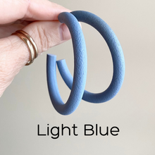 Load image into Gallery viewer, Round Hoops  | Pick Your Size | Handcrafted Polymer Clay Earrings

