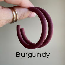 Load image into Gallery viewer, Round Hoops  | Pick Your Size | Handcrafted Polymer Clay Earrings

