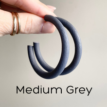 Load image into Gallery viewer, Round Hoops  | Pick Your Size | Handcrafted Polymer Clay Earrings
