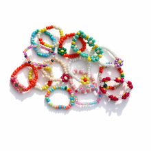 Load image into Gallery viewer, Beaded Stretch Rings – Mix &amp; Match Set of 3 (Also Birkenstock Charms!)

