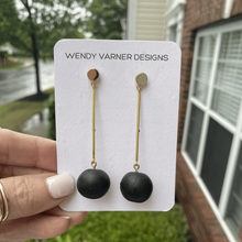 Load image into Gallery viewer, Minimalist Polymer Clay Drop Earrings – Modern Matte Dangle Ball Collection | Handcrafted Polymer Clay Earrings
