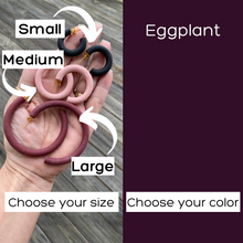 Load image into Gallery viewer, Round Hoops  | Pick Your Size | Handcrafted Polymer Clay Earrings
