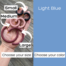 Load image into Gallery viewer, Round Hoops  | Pick Your Size | Handcrafted Polymer Clay Earrings
