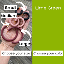 Load image into Gallery viewer, Round Hoops  | Pick Your Size | Handcrafted Polymer Clay Earrings
