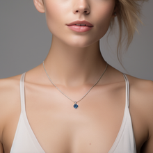 Load image into Gallery viewer, Sapphire Crystal Solitaire Necklace
